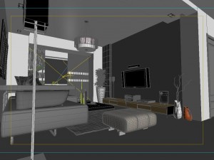 modern style living room 1827 Modèle 3D