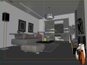 modern style living room 1827 Modèle 3D