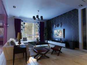 modern style living room restaurant 1828 3D-Modell