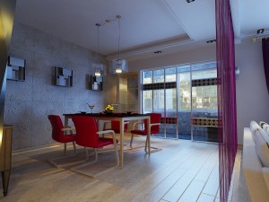 modern style living room restaurant 1828 3D-Modell