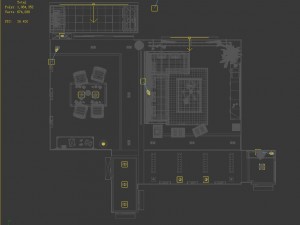 modern style living room restaurant 1828 3D-Modell