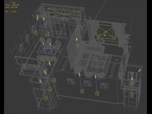 modern style living room restaurant 1828 3D-Modell