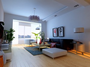 modern style living room 1829 3D Model