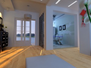 modern style living room 1829 3D Model