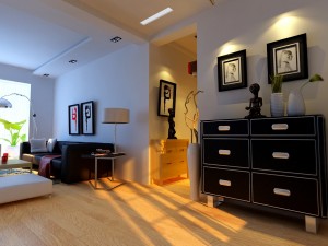 modern style living room 1829 3D Model