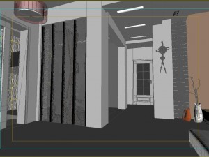 modern style living room 1829 3D Model
