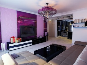 modern style living room 1831 3D Model