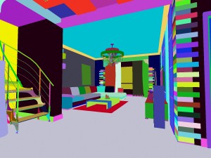 modern style living room 1831 3D Model