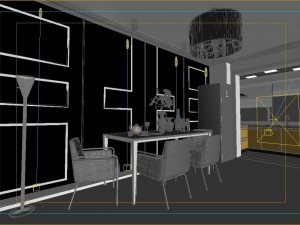 modern style living room 1831 3D Model