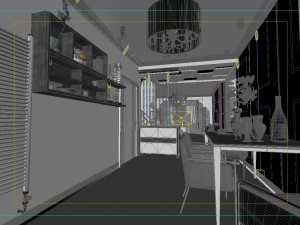 modern style living room 1831 3D Model