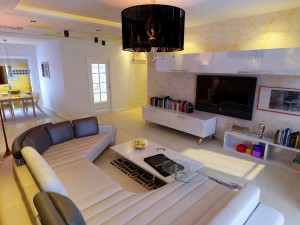 modern style living room 1832 3D 모델