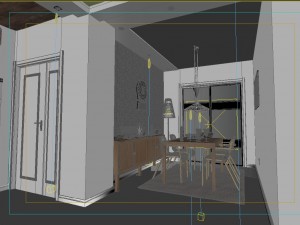 modern style living room 1832 3D 모델