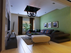 modern style living room 1833 Model 3D