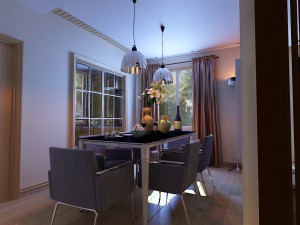 modern style living room 1833 Model 3D