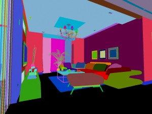 modern style living room 1833 Model 3D