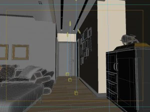 modern style living room 1833 3D Model