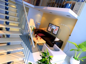 modern style living room 1834 Model 3D