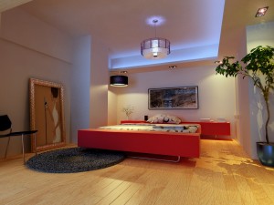 modern style living room 1834 Model 3D