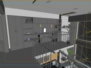 modern style living room 1834 Model 3D