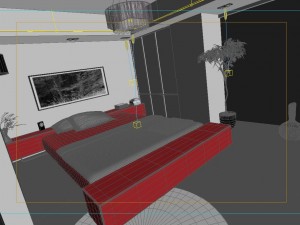 modern style living room 1834 Model 3D