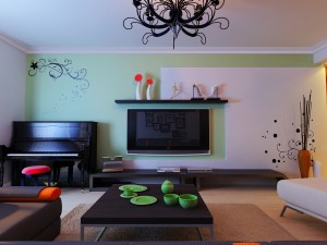 modern style living room 1835 3D Модель