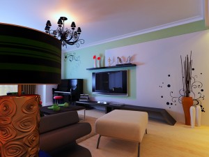 modern style living room 1835 3D Модель