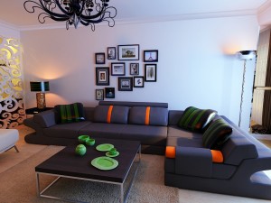 modern style living room 1835 3D Модель