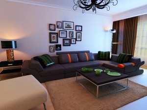 modern style living room 1835 3D Модель