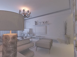 modern style living room 1835 3D Модель