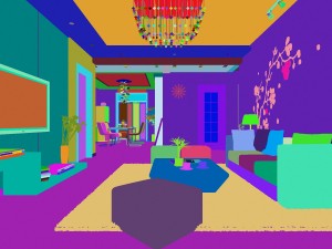 modern fashionable living room restaurant 1836 3D मॉडल