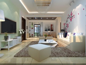 modern style living room 1837 Modello 3D