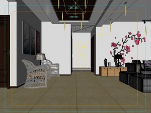 modern style living room 1837 Modello 3D