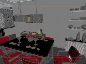 modern style living room 1838 3D 모델