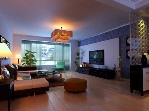 modern style living room 1838 3D Model