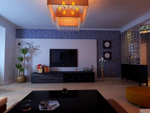 modern style living room 1838 3D 모델