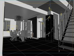 modern style living room 1839 Modello 3D