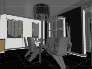 modern style living room 1839 Modello 3D