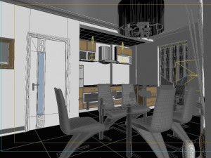 modern style living room 1839 Modello 3D