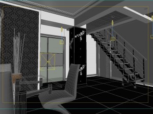 modern style living room 1839 Modello 3D