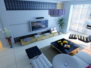 modern fashion parlour restaurant 1840 Modello 3D