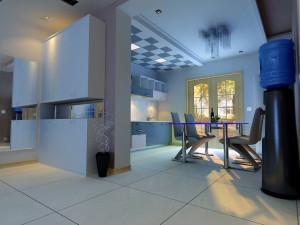 modern fashion parlour restaurant 1840 Modello 3D