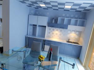 modern fashion parlour restaurant 1840 Modello 3D