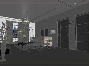 modern fashion parlour restaurant 1840 Modello 3D