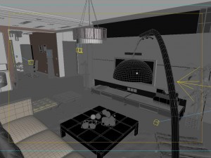 modern fashion parlour restaurant 1840 Modello 3D