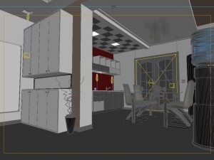 modern fashion parlour restaurant 1840 Modello 3D