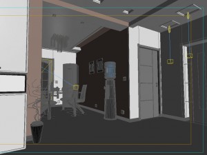 modern fashion parlour restaurant 1840 Modello 3D