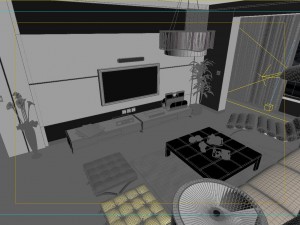modern fashion parlour restaurant 1840 Modello 3D