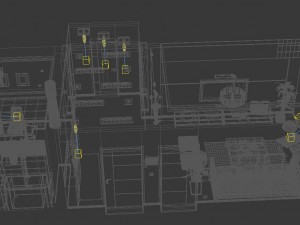 modern fashion parlour restaurant 1840 Modello 3D