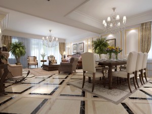 modern style living room 1841 3D Model