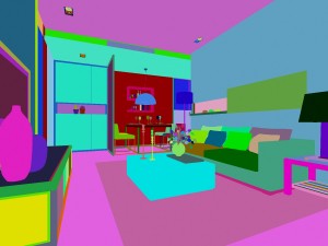 modern style living room 1843 3D Model